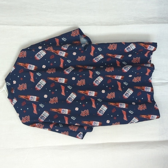 Unbranded St Louis Cardinals Budweiser Baseball Short Sleeve Button Up Size XL - Picture 5 of 5